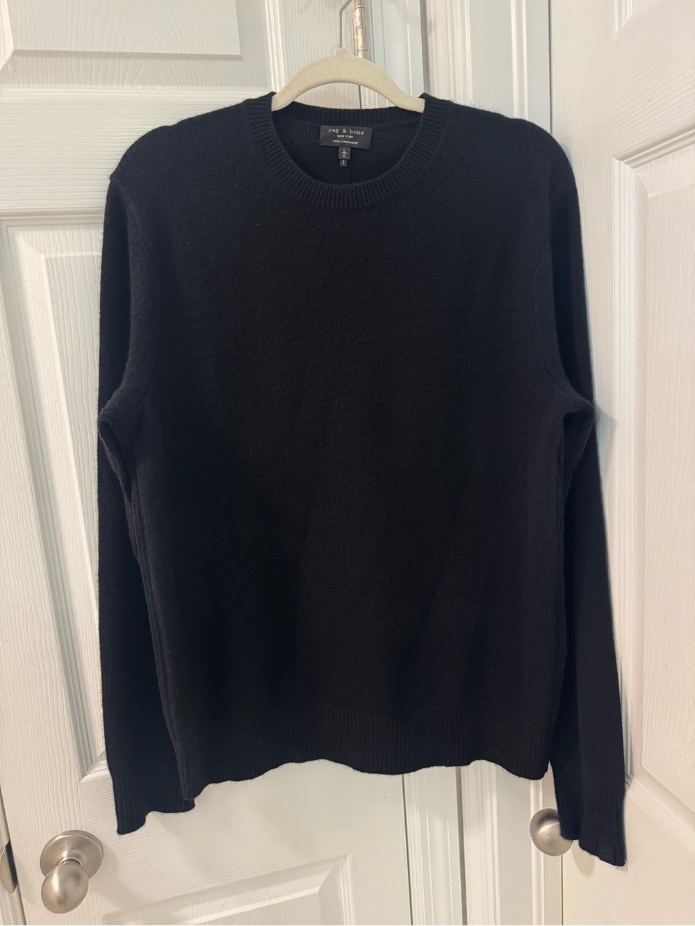 Rag & Bone 100% Cashmere Crew Sweater Harding Black men’s size large